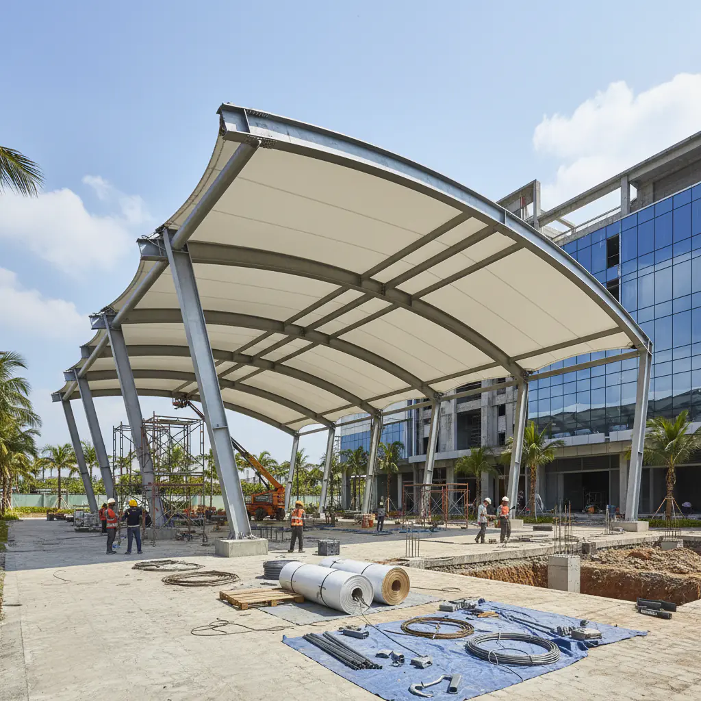 Faktor Penentu Biaya Canopy Membrane - Canopy membrane batam | PT INDO Membrane Konstruksi