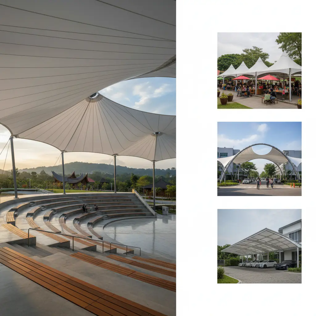 Aplikasi Tenda Membrane di Berbagai Lokasi - Tenda Membrane Bandung | PT INDO Membrane Konstruksi