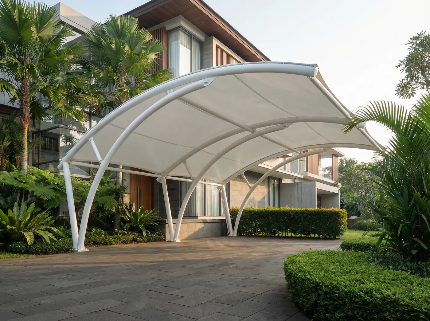 Proses Pemasangan yang Cepat dan Profesional - Tenda Membrane Jakarta selatan | PT INDO Membrane Konstruksi
