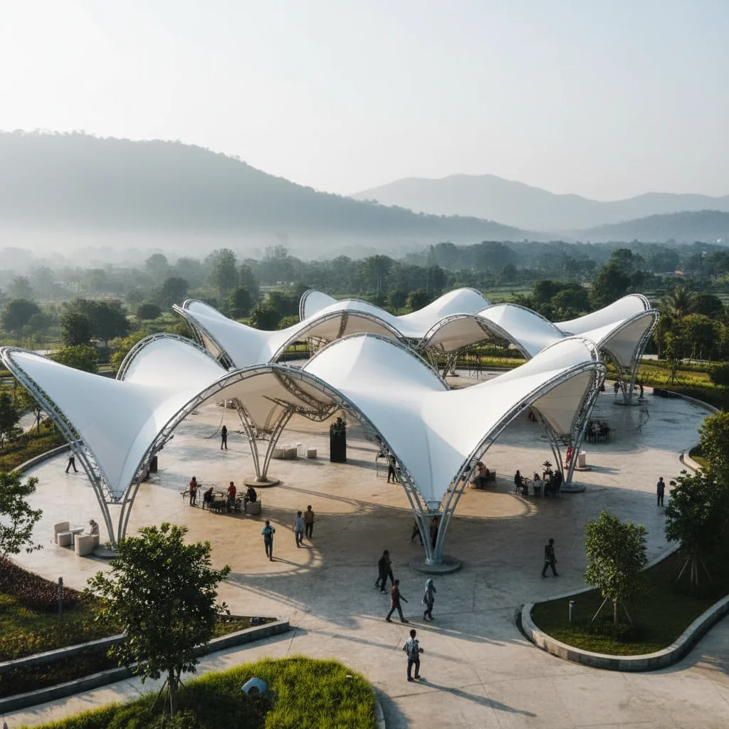 Inspirasi Desain Tenda Membrane Estetik - Tenda Membrane Bogor | PT INDO Membrane Konstruksi